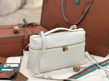  Loro Piana Extra Poket L27 Bags Calfskin Gold #3005 - Image 8