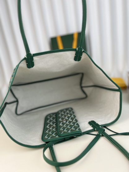  Goyard Saint Louis PM Bag Tote Bags Green #3358 - Image 4
