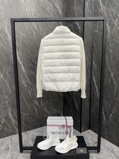  Moncler PADDED WOOL CARDIGAN WOMEN WHITE #3552 - Image 8