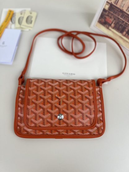 Goyard Plumet Pocket Wallet Strap Bags Orange #3389 - Image 6