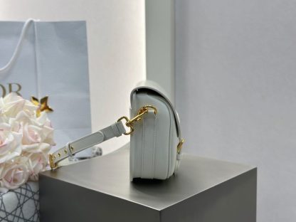  Dior Medium Dior Bobby Bag White Latte Box Calfskin #3486 - Image 11