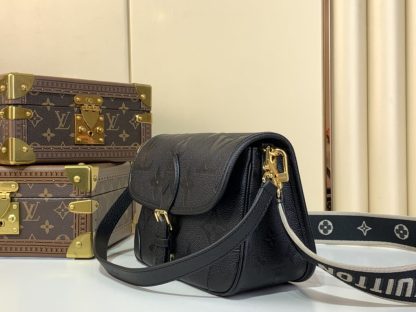  Louis Vuitton Diane Satchel Bag M46386 Black #3675 - Image 7