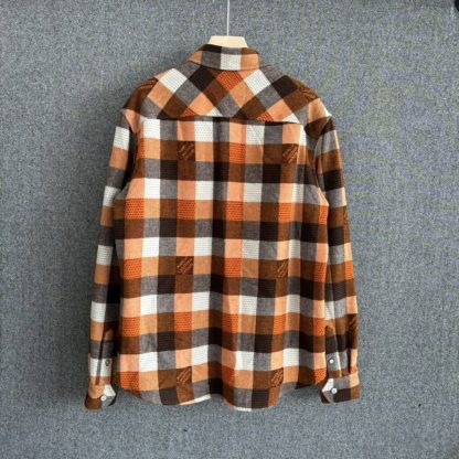  Louis Vuitton Button-Down Long-Sleeved Flannel Shirt 1AFXSJ #3604 - Image 6