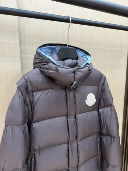  Moncler Men's CYCLONE 2-IN-1 DOWN JACKET DARK BROWN 2024 #3747 - Image 7