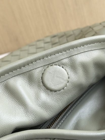  Bottega Veneta Small Hop Travertine Shoulder Bag Calf Leather #3698 - Image 11