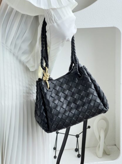  Bottega Veneta Small Parachute Shoulder Bag 796596 Black #3712 - Image 5