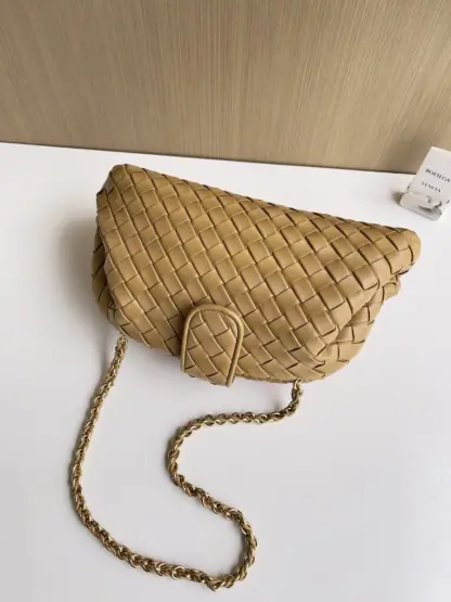 Bottega Veneta Teen Lauren 1980 With Chain Bag Dark praline #3708 - Image 3