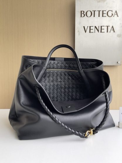  Bottega Veneta Large Andiamo Tote Bag Black #3635 - Image 7