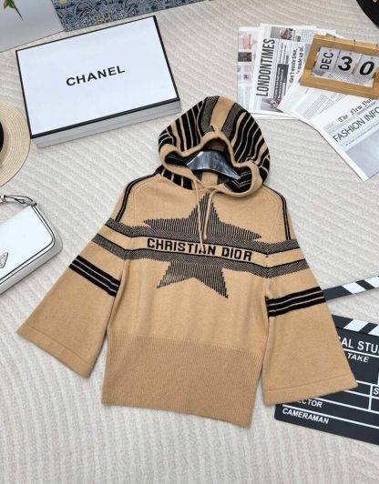 Replica Dior DiorAlps Three-Quarter Sleeve Hooded Sweater For Women #3724