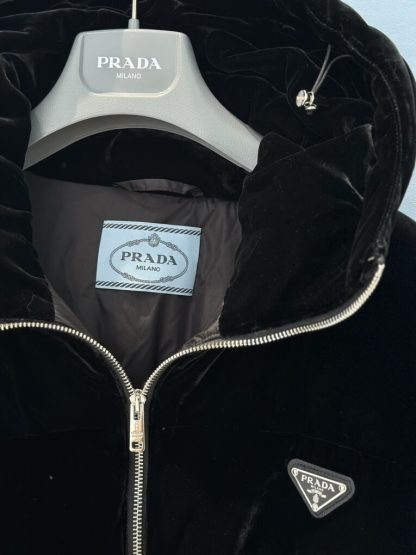  Prada Women's Velvet down jacket #3841 - Image 4