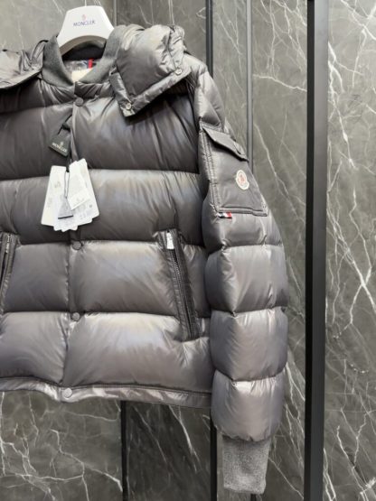 REPLICA MEN'S MONCLER DARK GRAY MALJASSET SHORT DOWN JACKET #3770 - Image 2