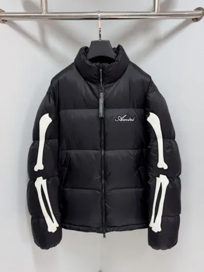 REPLICA AMIRI BONES DOWN JACKET FOR MEN BLACK #3910