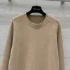  Loro Piana Cellio Crewneck Baby Cashmere Women's Sweater Knitwear Beige #3779 - Image 2