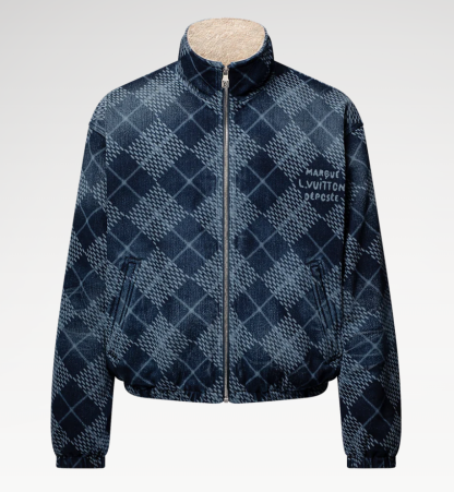 Replica Louis Vuitton Men's Denim Fleece Blouson 1AGINP #4061