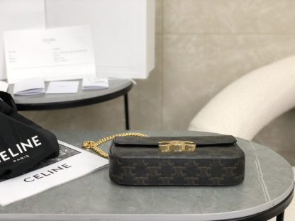REPLICA CELINE CHAIN SHOULDER BAG CLAUDE IN TRIOMPHE CANVAS #3936 - Image 2
