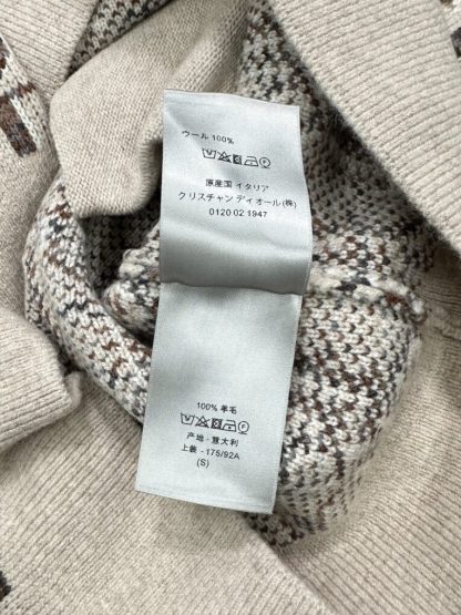  Dior Oblique Cardigan Sweater With Buttons Beige and Brown Virgin Wool Jacquard #3980 - Image 16