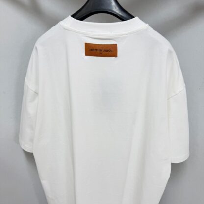  Louis Vuitton Men's LV Vers Embellished Short-Sleeved T-Shirt White #4125 - Image 2