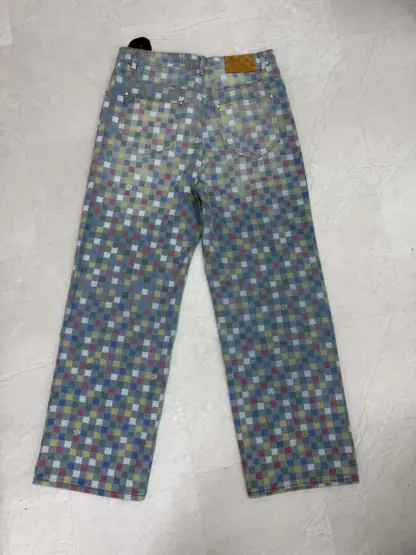  Louis Vuitton Damier Denim Wide-Leg Pants 1AHBMK 2025 #4172 - Image 4